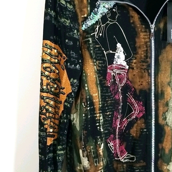 Sunny Choi Sequin Full Zipped Top - Picture 2 of 7